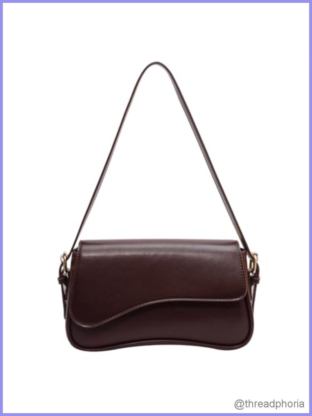 Y2K Vegan Leather Shoulder Bag Crossbody Hobo with Adjustable Strap Retro Clutch